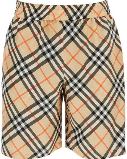 Burberry ered silk bermuda shorts for men