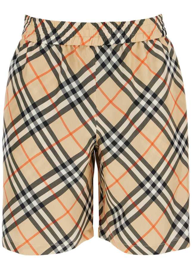 Burberry ered silk bermuda shorts for men