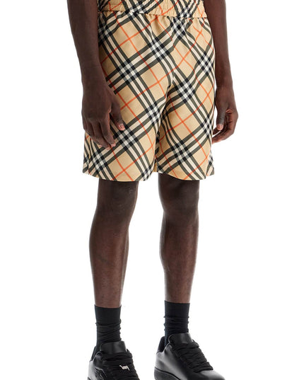 Burberry ered silk bermuda shorts for men