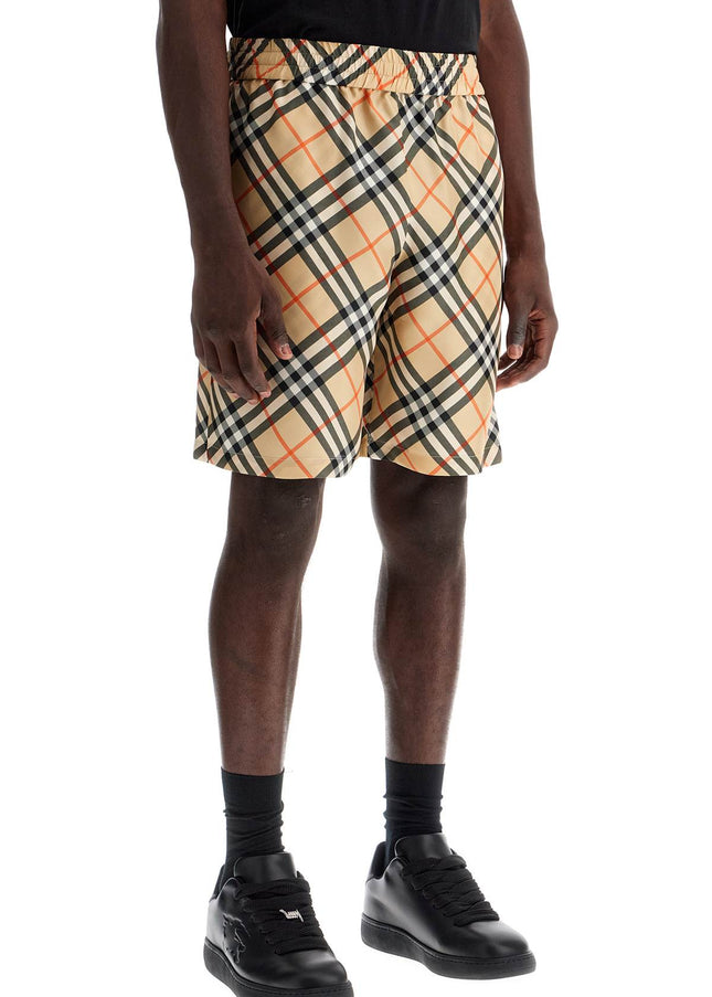 Burberry ered silk bermuda shorts for men