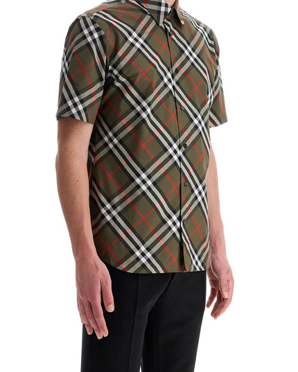 Burberry ered cotton short-sleeved shirt