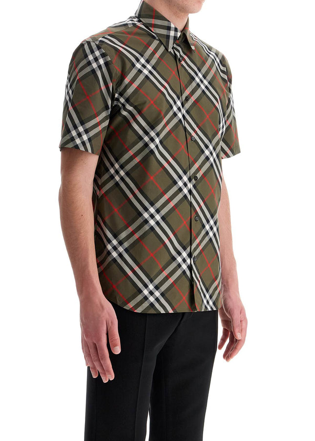 Burberry ered cotton short-sleeved shirt