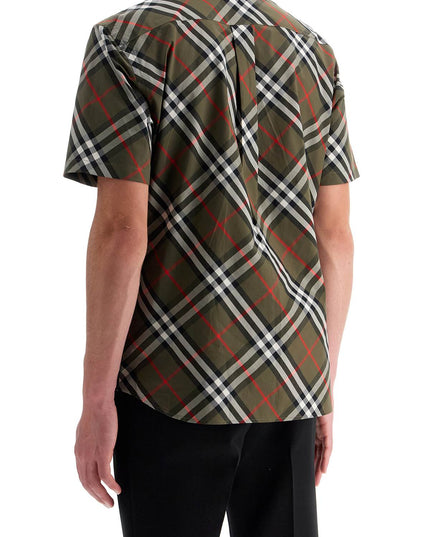 Burberry ered cotton short-sleeved shirt