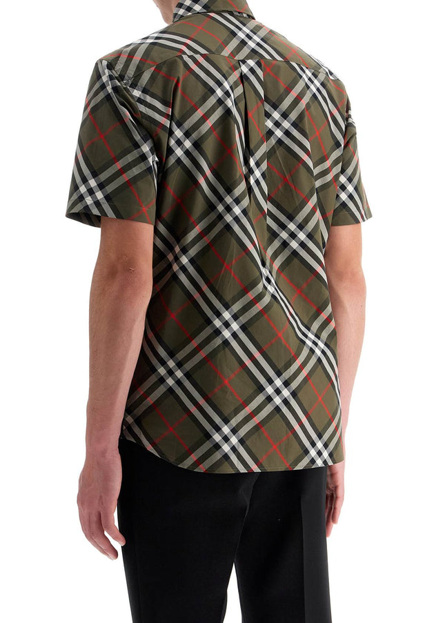 Burberry ered cotton short-sleeved shirt