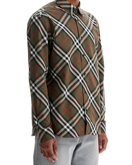 Burberry ered cotton regular fit shirt