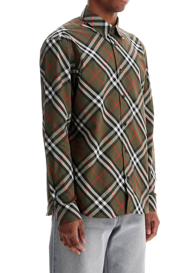 Burberry ered cotton regular fit shirt