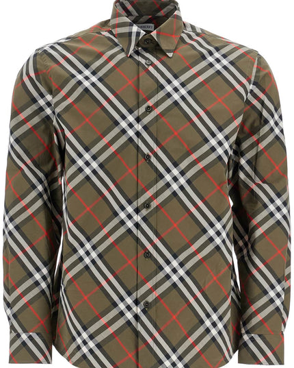 Burberry ered cotton regular fit shirt