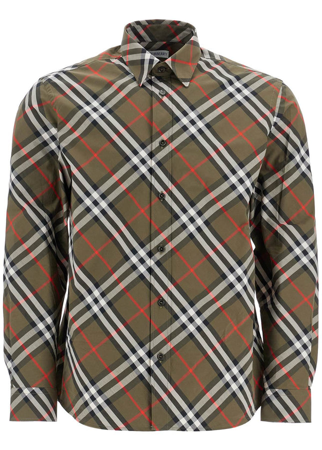 Burberry ered cotton regular fit shirt