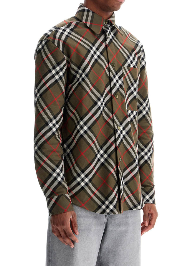 Burberry ered cotton flannel shirt