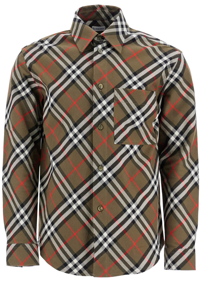 Burberry ered cotton flannel shirt