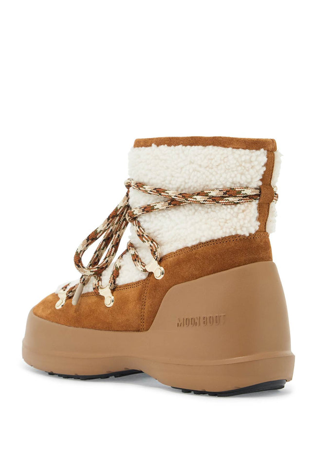 Moon Boot luna suede and shearling ankle boots.