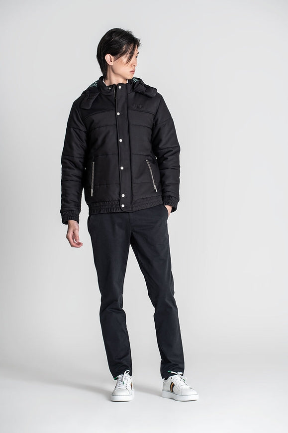 Padded Puffer With High Collar And Hood.-Coats & Jackets-JEF-Urbanheer