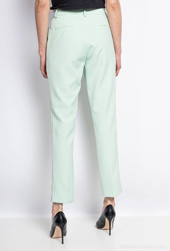 High Waist Cigarette Pants Water Green-Pants-Attentif Paris-Urbanheer