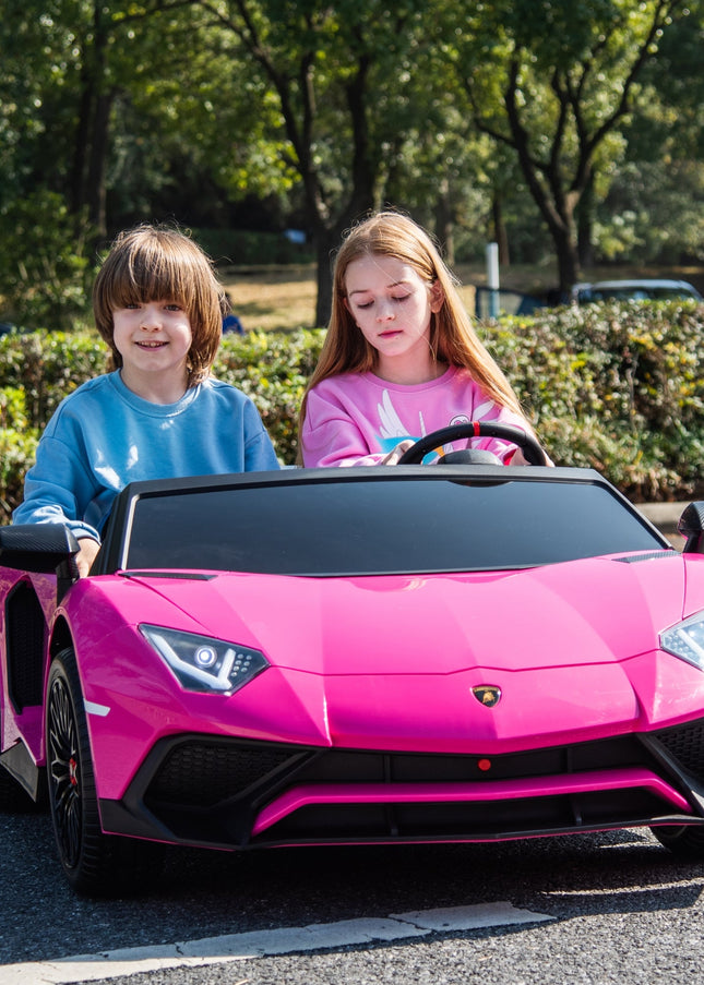 24V Lamborghini Aventador 2 Seater Ride on Car for Kids: Advanced Brushless Motor & Differential for High-Octane Fun