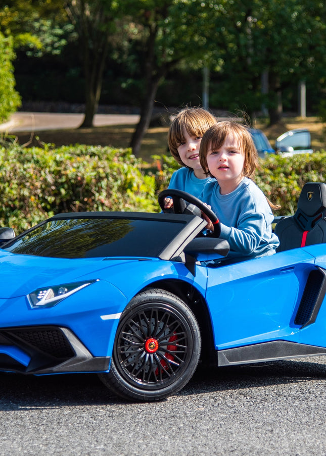 24V Lamborghini Aventador 2 Seater Ride on Car for Kids: Advanced Brushless Motor & Differential for High-Octane Fun