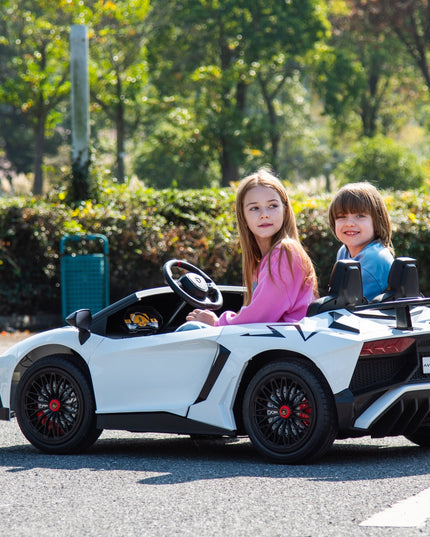 24V Lamborghini Aventador 2 Seater Ride on Car for Kids: Advanced Brushless Motor & Differential for High-Octane Fun