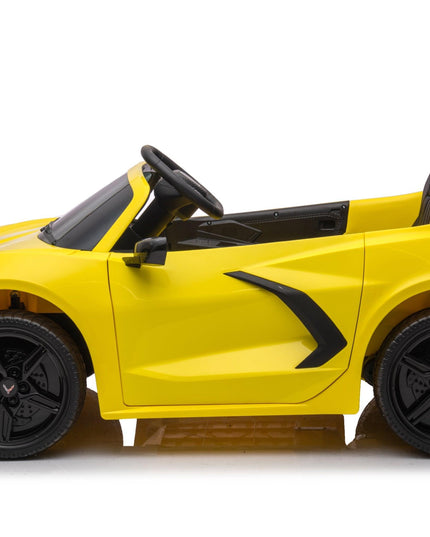 24V Chevrolet Corvette C8 2 Seater Ride on Car-Toys - Kids-Freddo Toys-Yellow-Urbanheer