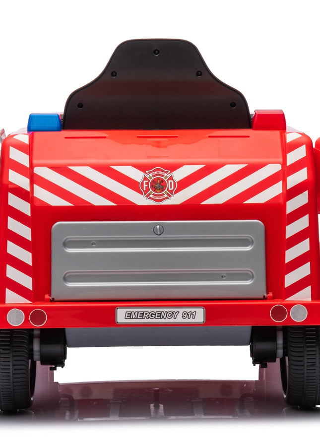 12V Freddo Firetruck 1 Seater Ride On-Ride On Cars-Freddo Toys-Red-Urbanheer