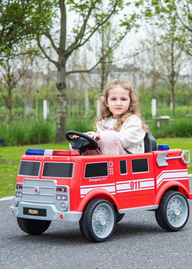 12V Freddo Fire Truck 1 Seater Ride On