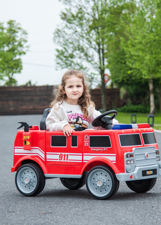 12V Freddo Fire Truck 1 Seater Ride On