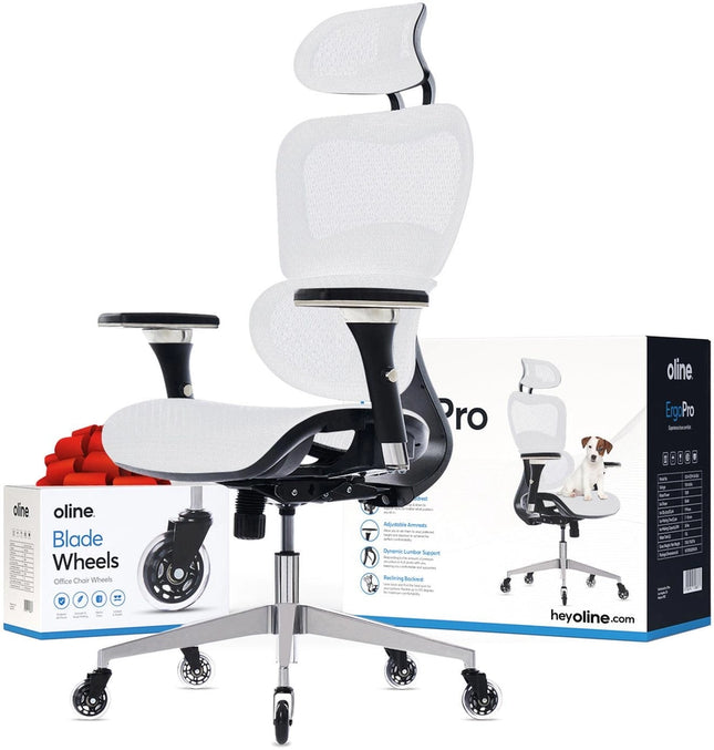 Ergopro Ergonomic Office Chair-Office Chairs-Oline-White-Urbanheer