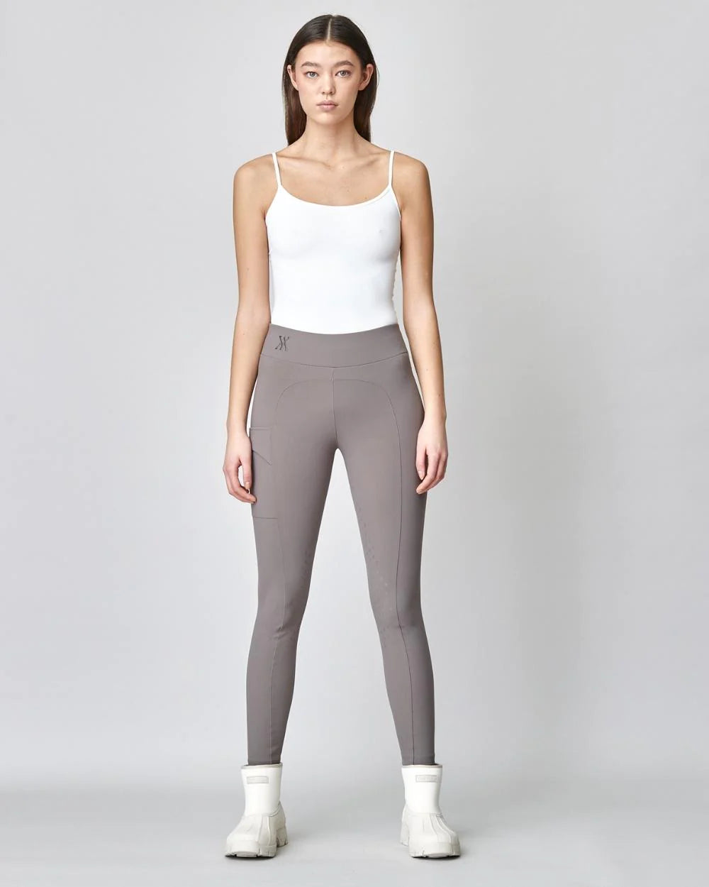 Compression Pull-On Riding Breeches Taupe-Breeches-Yagya-Urbanheer