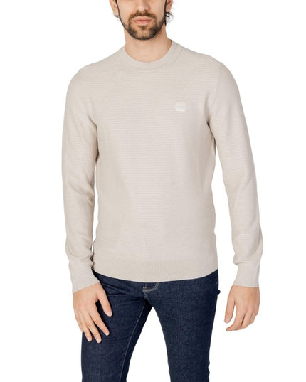 Boss Men Knitwear-Clothing Knitwear-Boss-beige-S-Urbanheer