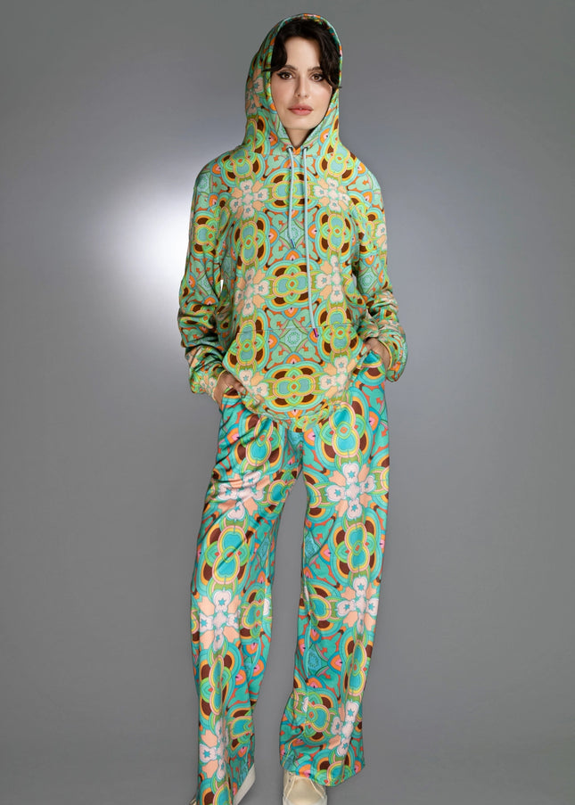 Luxuriously Soft Cotton Jersey Agua Psychedelic Sweatpants-Nuvula-Urbanheer