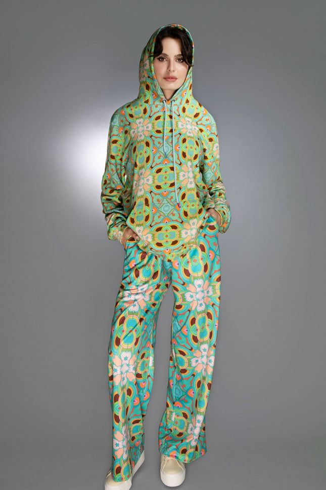 Luxuriously Soft Cotton Jersey Agua Psychedelic Sweatpants-Nuvula-Urbanheer