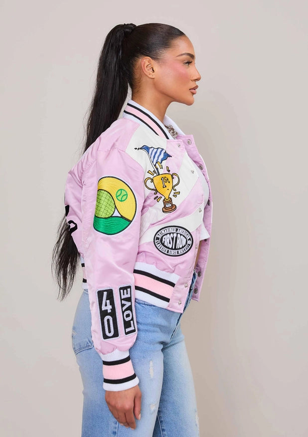 Tennis Varsity Jacket-Jacket-Vibrant M.i.U-Urbanheer