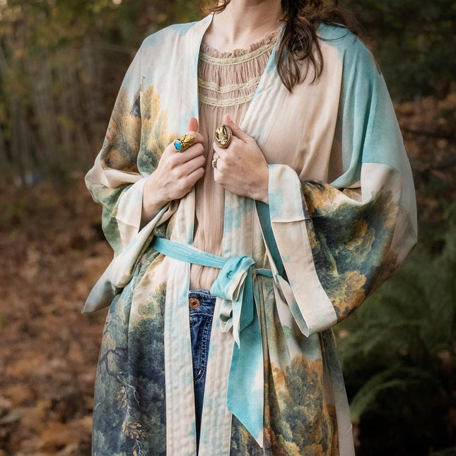 Awakening Long Duster Bamboo Kimono Robe-Kimonos-Market of Stars-Urbanheer