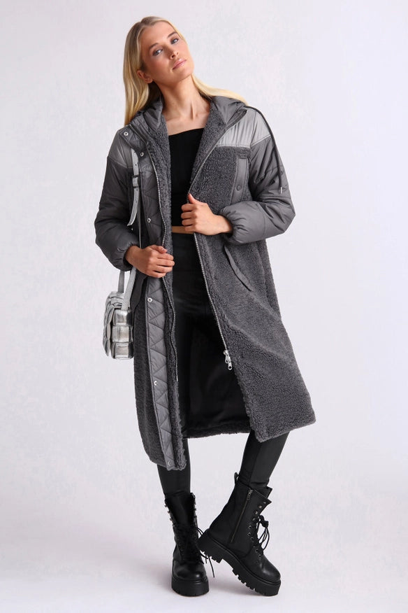 Mixed Media Faux Shearling Anorak-ANORAK-Avec Les Filles-Urbanheer