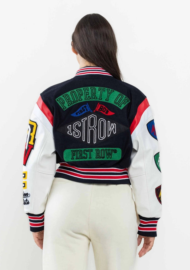 Championship Winner Cropped Varsity Jacket-Jacket-First Row-Urbanheer