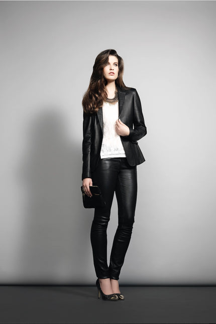 Blazelle Lambskin Jacket-Intuition Paris-Urbanheer