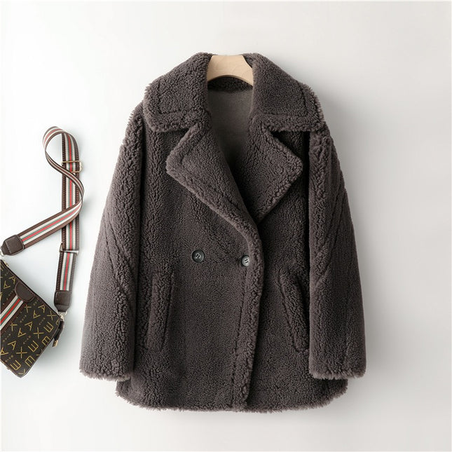 Women Lamb Wool Coat Winter Short Coat-Productseeker-Urbanheer