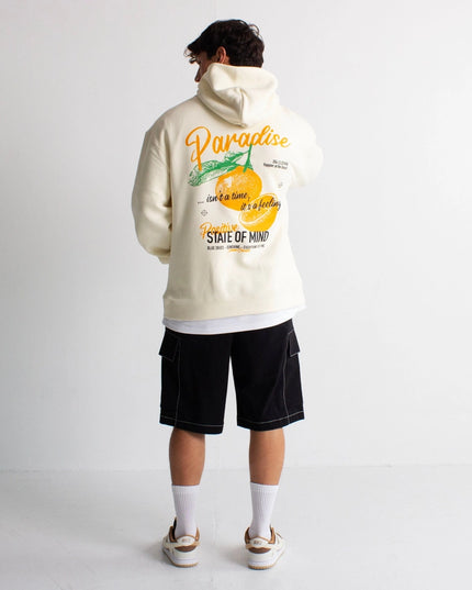 304 Mens Paradise Hoodie Ecru-304 Clothing-Urbanheer