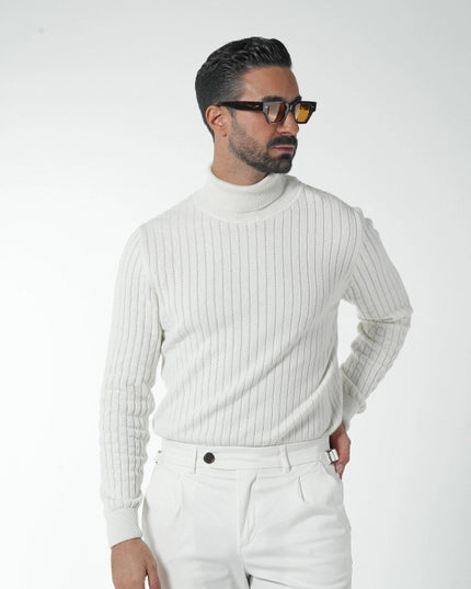 Pearl Ribbed High Neck-Sweater-Donato-M-Urbanheer