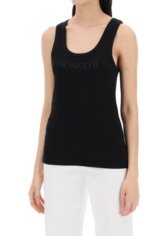 Moncler sleeveless ribbed jersey top