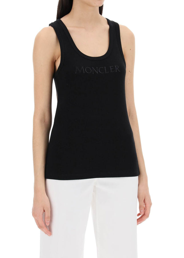 Moncler sleeveless ribbed jersey top