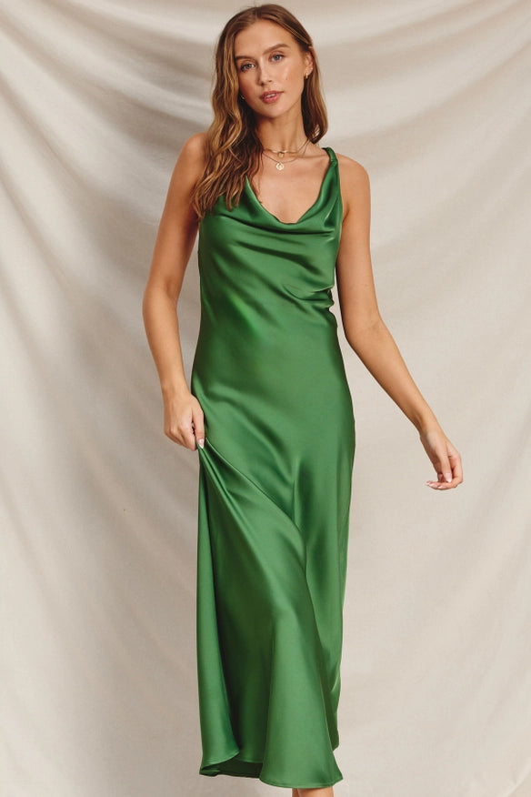 Life Of A Party Twisted Strap Maxi Dress Ibiza Green-Dress-Dress Forum-Urbanheer