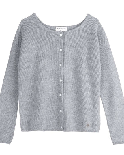 Camille Cardigan Grey-Cardigan-Bel Cashmere-Urbanheer