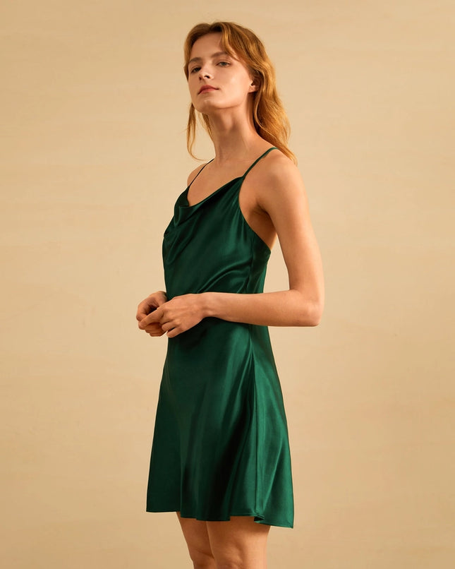 Gorgeous Silk Chemise Emerald Green-Chemise-MommeSilk-Urbanheer