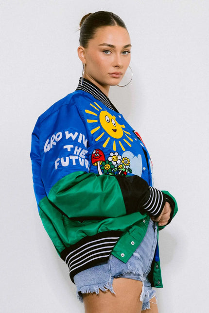 Retro Fit Varsity Jacket-Clothing - Women-Vibrant M.i.U-Urbanheer