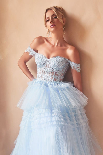 Pleated Tulle Ball Gown-Nightgown-Tux-USA-Urbanheer