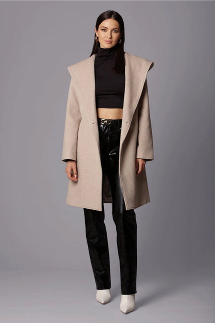 Twill Hooded Robe Coat-Avec Les Filles-Urbanheer