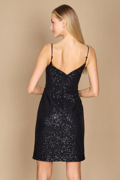 Black Dylan & Davids Short Sequin Formal Cocktail Dress-Dylan & Davids-Urbanheer