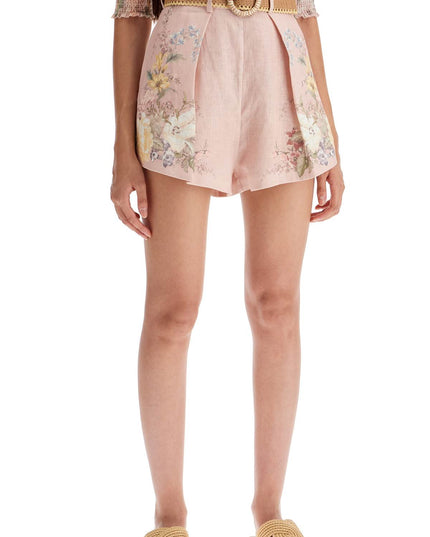 Zimmermann floral linen waverly shorts