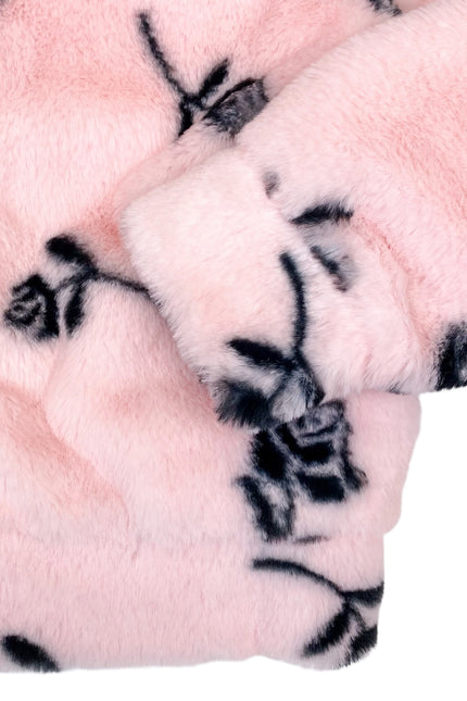 Rose Furry Hooded Jacket-doe a dear-Urbanheer