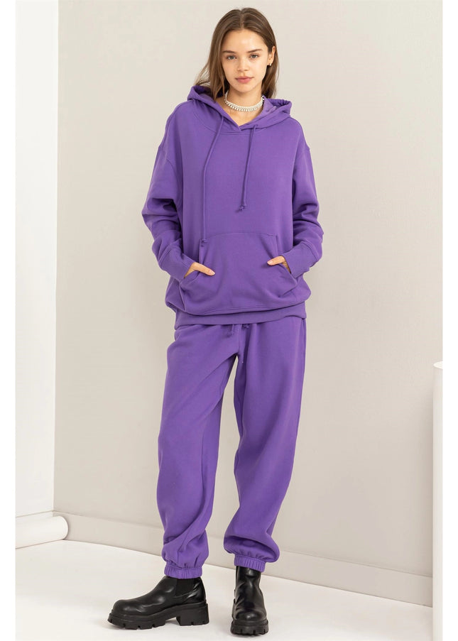 Weekend Chiller Drop Shoulder Oversized Hoodie - Wisteria-Clothing - Women-HYFVE-Urbanheer