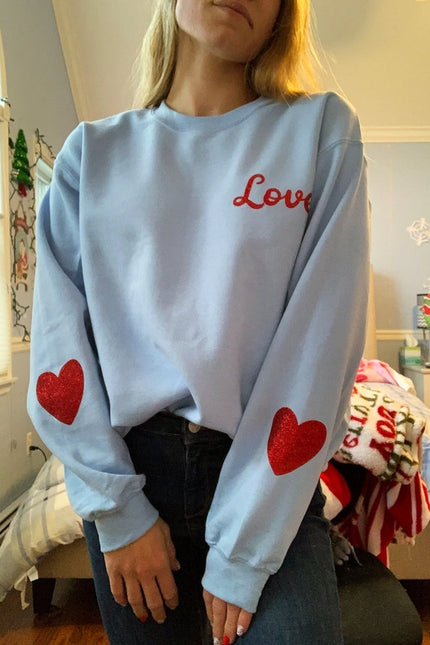 Valentines Day Glitter Heart Crewneck Sweatshirt-Sweatshirt-Lifestyle Outpost-S-Urbanheer